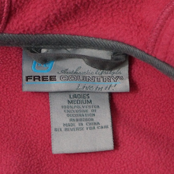 Free Country Pink and Gray Hooded Jacket Medium - Picture 8 of 8